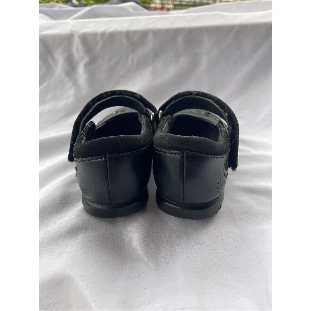 Clarks Breeanjo Children Mary Jane Black Light Up Leather Casual Flats Size 7.5